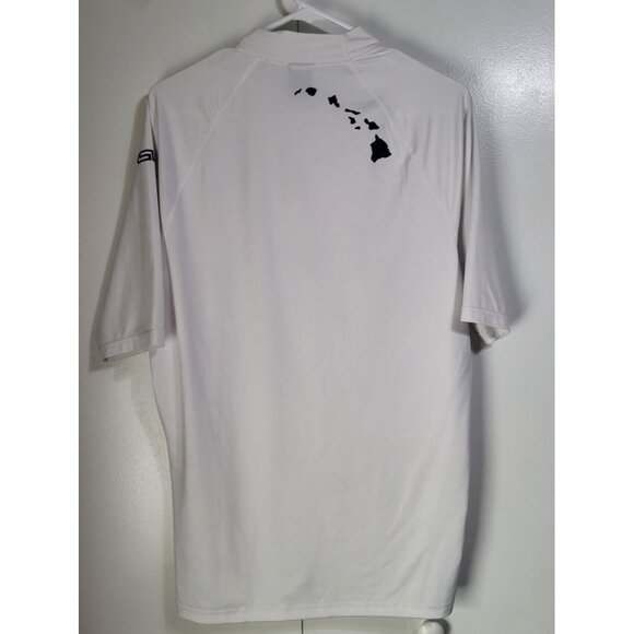 Quiksilver Hawaiian Islands Flag Rash Guard Surf Swim Shirt Mens White NO SIZE - Picture 2 of 10